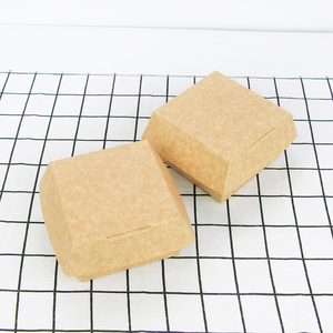 Enkelwandige gele en witte kraftpapieren verpakking voor hamburgers - Product Image 6