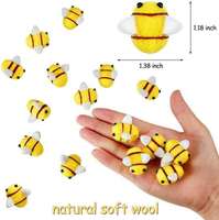 Kit de loisirs créatifs en feutre de laine - Accessoires vestimentaires en feutre petite abeille, ornements décoratifs en feutre