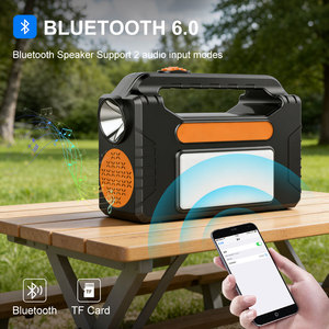 Sistema de Iluminación Solar Multifuncional con Altavoz Bluetooth, Lámpara Solar LED Portátil de Mano para Emergencias, para Acampar y Uso en Exteriores - Product Image 5