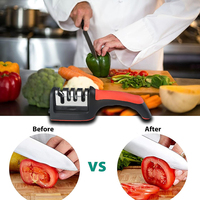 Aiguiseur de couteaux de cuisine multifonctionnel en acier au tungstène, multi-grains, écologique, à quatre sections, de qualité supérieure