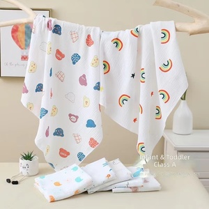 Couverture d'emmaillotage pour nouveau-né en gaze 100 % coton 40 fils, respirante et absorbante, pour maternité et salle d'accouchement - Product Image 1