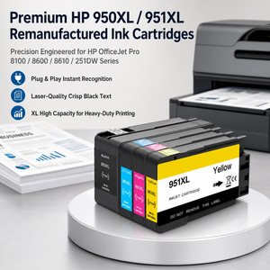 Cartuchos de tinta remanufacturados Ocbestjet 950XL 951XL para impresora <span class=keywords><strong>HP</strong></span> <span class=keywords><strong>Officejet</strong></span> <span class=keywords><strong>Pro</strong></span> 8610 8620 8630 8640 8660 <span class=keywords><strong>8615</strong></span> completa con tinta de tinte - Product Image 1