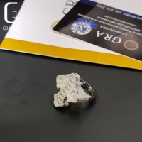 Cincin Moissanite Iced Out Cross Baguette Full Pave Perak Sterling S925 Bersertifikat GRA Lulus Uji Diamond Hip Hop untuk Pria Wanita