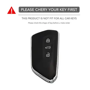 Funda de llave de coche de aleación de zinc para VW Volkswagen ID.3 ID.4 Golf 8 <span class=keywords><strong>2022</strong></span> 2023 MK8 <span class=keywords><strong>Cupra</strong></span> Skoda Octavia SEAT Leon MK4 Formento - Product Image 2