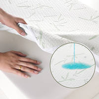 Drap-housse en bambou rafraîchissant personnalisé, jacquard 3D, couche d'air intercalaire, tricot extensible, housse de matelas pour bébé, doux, respirant, imperméable