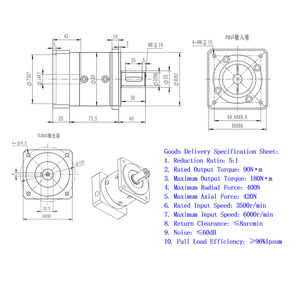 Hoge Prestaties 750W PF80-L1 Eenfasige Servomotor Versnellingsbak Hoge Precisie Planetaire Reducer Naaimachine <span class=keywords><strong>Ac</strong></span> Jk 80Mm Flens - Product Image 3