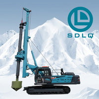 SDLQ LQR130 chenille tige de verrouillage plate-forme de forage rotatif châssis télescopique Pile Driver Machine empilage poste vis au sol hydraulique