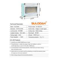 Lampe de polymérisation UV LED 6090 6045 100W à refroidissement par eau 395NM 10Wcm2 pour la rétrofit des têtes d'impression TX800 XP600, vernis UV SU-402235A 40x22mm