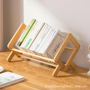 ชั้นวางหนังสือไม้แบบเรียบง่ายสีขาวขนาดเล็กสำหรับเด็ก ชั้นเก็บของแบบพกพา รูปทรงสี่เหลี่ยมผืนผ้า - Product Image 4