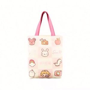 Sacs de courses réutilisables personnalisés avec logo imprimé Bcoe, sacs fourre-tout en toile vierge de couleur unie, vente en gros à prix abordable - Product Image 2