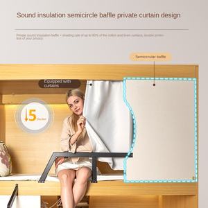 Двухъярусная кровать-капсула из дерева для школ, отелей, студенческих общежитий, хостелов, небольших квартир — современная кровать-капсула «все включено» - Product Image 3