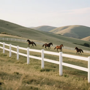 Chống xước PVC hai đường sắt trang trại hàng rào an toàn ngoài trời hàng rào cho ngựa bao vây & chăn nuôi đồng cỏ trang trại ranh giới tấm - Product Image 3