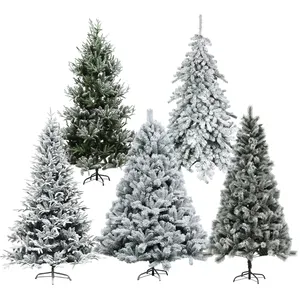 Duoyou Fabriek Handgemaakte Luxe Premium Iutdoor Kunstmatige Xmas Sneeuwen Stroomden Kerstboom Decor