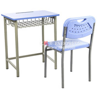 Meubles d'école modernes et confortables, ensemble de chaise et de bureau réglables en bois pour les élèves, table d'étude individuelle
