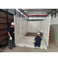 Matériau en acier Stockage préfabriqué Assemblage rapide Unités de stockage portables empilables pliables Conteneur de stockage libre-service