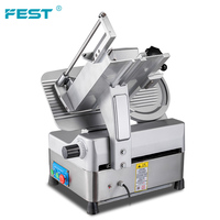 Machine à trancher le bœuf commerciale, trancheuse à viande fine pour rouleaux d'agneau, trancheuse automatique à viande congelée avec couteau de 300 mm