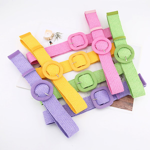 <span class=keywords><strong>Ceinture</strong></span> large <span class=keywords><strong>tressée</strong></span> pour femmes <span class=keywords><strong>Ceinture</strong></span> de taille tissée <span class=keywords><strong>Ceinture</strong></span> élastique <span class=keywords><strong>en</strong></span> <span class=keywords><strong>paille</strong></span> pour femmes pour robe Jeans Pantalon - Product Image 3