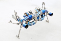 Knalpot Titanium Custom Berkatup, Poles Cermin 1.2mm untuk Huracan STO/EVO/Tecnica 5.2 V10, Sistem Knalpot Desain Khusus
