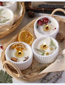 Bougie parfumée créative à la cire végétale naturelle avec diverses fleurs séchées, parfum aux huiles essentielles, décoration d'intérieur, cadeaux de mariage - Product Image 5