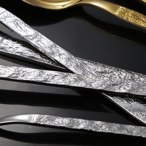 Nuovo Set di posate in oro per uso alimentare in acciaio inox posate argenteria con manico forgiato per cucina di <span class=keywords><strong>casa</strong></span> ristorante - Product Image 6