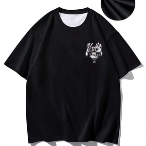 Ropa de verano para hombres y adolescentes, fábrica de camisetas con estampado de calaveras y camisetas de manga corta, personalización disponible. f10 - Product Image 1