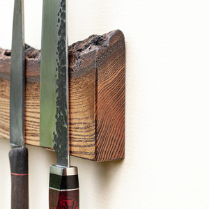 Portacuchillos Magnético de Madera Maciza, Color Natural, Juego de 3 Piezas, Estilo Japonés, Juego de Cuchillos de Cocina, Ecológico y Sostenible - Product Image 4