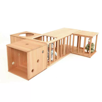 Ensemble de triangle Pickler en bois de hêtre massif, ensemble d'apprentissage de la marche pour bébé, ensemble d'escalade Montessori pour l'intérieur, gymnase pour enfants, ensemble d'échelle d'escalade