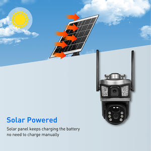 Kamera Keamanan Luar Ruangan V380 Solar HD 3MP Lensa Ganda CMOS Pan-Tilt Audio Dua Arah IP65 H.265 Deteksi Gerakan Penglihatan Malam Kartu TF - Product Image 6