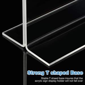 L-Shaped A4 A5 A6 Size Acrylic Clear Menu <strong>Sign</strong> Holder Stand <strong>Display</strong> <strong>Rack</strong> for <strong>Tabletop</strong> <strong>Displays</strong> - Product Image 4