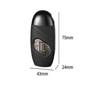 新型可重复填充<span class=keywords><strong>3</strong></span>蓝色喷射火焰雪茄手电筒打火机，带雪茄切割器可见油箱 - Product Image 2
