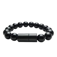 Câble de charge 3-en-1 en forme de bracelet perlé, sangle de poignet portable, ligne de données créative, cadeau de mode, support OEM en gros
