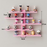 Présentoir de rangement mural de conception verticale moderne Présentoir à main pour petite poupée d'ornement Boîte à bijoux aveugle pour anniversaire