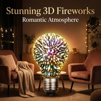 Ampoule LED 3D Effet Feux d'Artifice Multicolore Ciel Étoilé, Décoration de Fêtes, Culots E26 E27 B22, 110V 120V A60 - Grande Vente