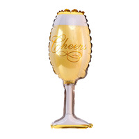 Grand, mini et petit ballon en aluminium en forme de bouteille de champagne, de whisky ou de verre à vin, pour la décoration de bar et de fête d'anniversaire