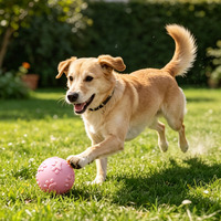 Jouet à mâcher interactif classique et écologique en TPR, 6 cm de diamètre, petite balle élastique à mâcher pour chien