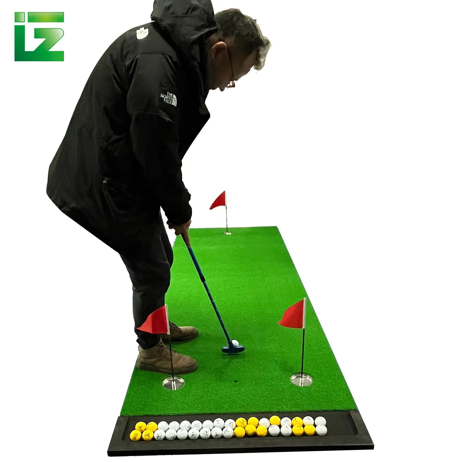 Hoge Kwaliteit Aangepaste Logo Grootte Mini Golf Putting Green Turf Kunstgras Voor Golftraining