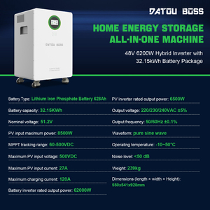 6.2kw+32kwh Solar Energy System - Home Photovoltaic Energy Storage Integrated Unit - 32KWh <b>Battery</b> - 6.2KW - Product Image 3