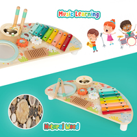 Wooden Pounding Game Multi Function Percussion Instrument Kids Early Education Multi-Functional Wooden Toddler Music Toys