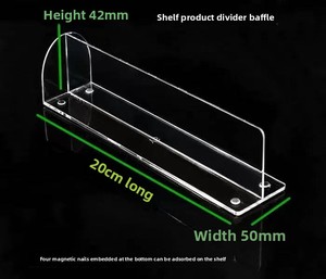 Divisor de estante acrílico Divisores de estante de <span class=keywords><strong>farmacia</strong></span> transparentes en forma de L - Product Image 4