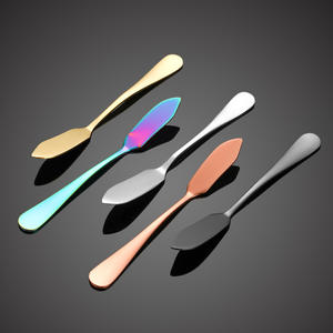 Lindo Mini Acero Inoxidable Mantequilla Y Queso Cuchillos Metal Desayuno Kippers Dover Suela Con Para - Product Image 3