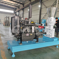 Machine à granulés d'aliments pour animaux de ferme (poisson, mouton, vache, poulet) à prix de gros, machine de traitement des aliments, pelletiseur avec moteur diesel