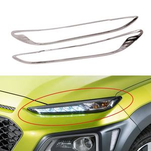 ABS Cromato Esterno Testa Copertura Della Lampada Della Luce Trim Per <span class=keywords><strong>Kona</strong></span> 2018 WZXD Accessori - Product Image 2