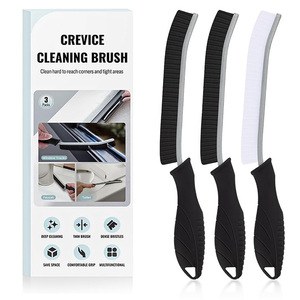 Lot de 3 brosses de nettoyage pour fentes, à poils fins, pour un nettoyage en profondeur des rails de fenêtres, des robinets de toilettes, multifonctionnelles - Product Image 1