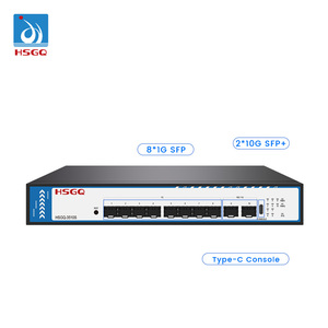 สวิตช์จัดการได้รุ่น L2+ HSGQ 8 พอร์ต Gigabit SFP 2 พอร์ต 10G SFP+ ความเร็ว 56Gbps กำลังไฟต่ำ 20W พร้อมพอร์ต Type-C คอนโซล VLAN สำหรับเครือข่ายที่อยู่อาศัย - Product Image 1