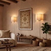 Applique murale moderne en tissu, LED blanc chaud, à brancher, 220V, pour entrée et salon
