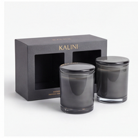 Pot à bougie en verre de luxe de 12 oz à parois droites, fourni par l'usine, avec boîte pour la fabrication de bougies en gros, emballage de coffret cadeau, décoration intérieure