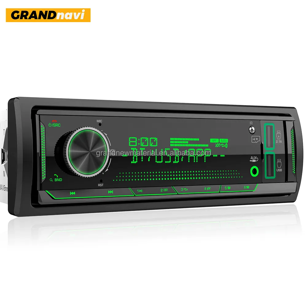 Grandnavi Universele Auto Mp3 Met Radio/Bt/Usb/Sd/Aux/Audio Een Din Autoradio Audiospeler