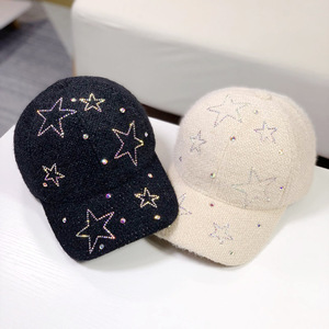 Mũ bóng chày cotton trơn 6 mảnh thời trang bán chạy mùa xuân thu <span class=keywords><strong>2025</strong></span>, đính đá, dã ngoại - Product Image 5