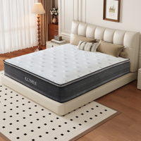 Matelas hybride à ressorts ensachés en mousse à mémoire de forme gel, à refroidissement par glace, soutien des bords, OEM