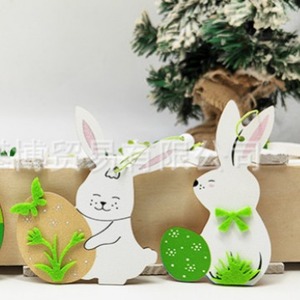 Wooden <b>Easter</b> Bunny <b>Ornament</b> Rabbit Shape Handmade Laser Carving Indoor Decor <b>Easter</b> Decoration - Product Image 1